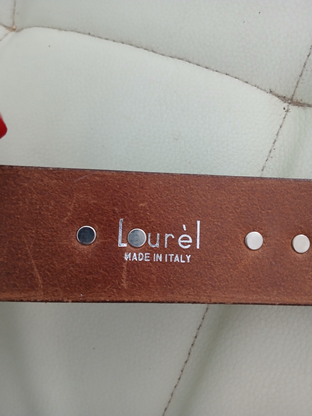 Brown Leather Belt with Silver-tone Conchos - Picture 5 of 7